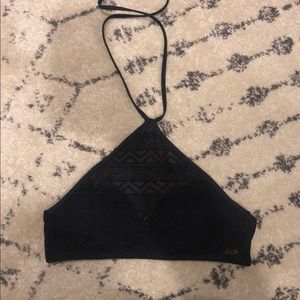 Roxy black halter swim top